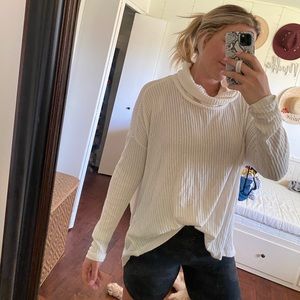 Anthropologie Cream Sweater